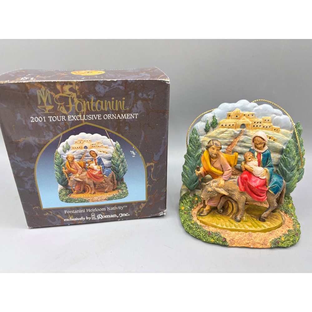 Fontanini  Flight to Egypt 2001 Tour‎ Exclusive Christmas Ornament  Signed